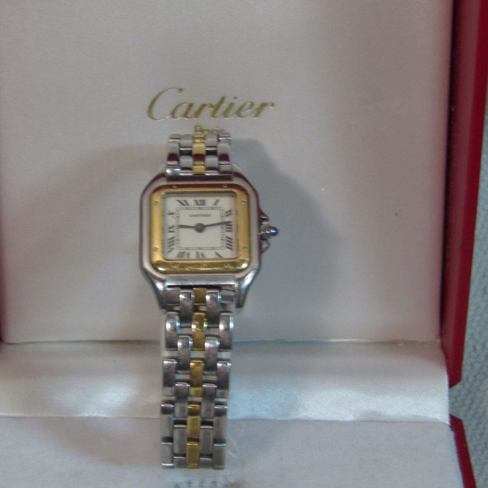 CARTIER GOLD AND SILVER LADIES WATCH - Picture 3 of 11
